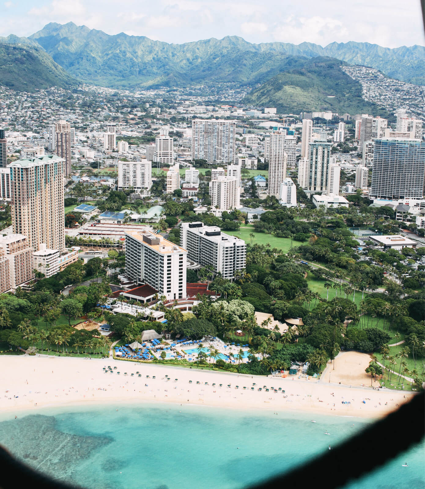 ハワイ市内の街並み