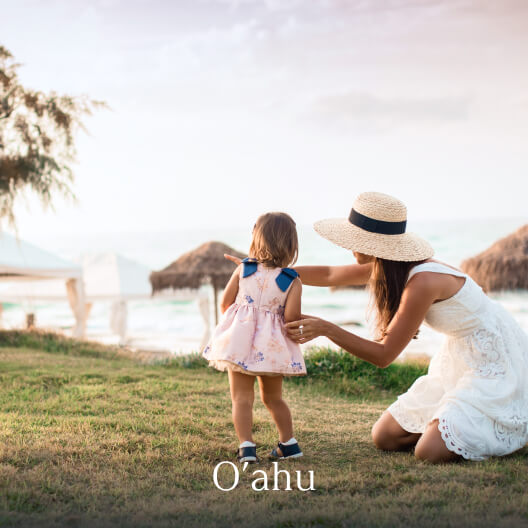 O'ahu 女性と子供